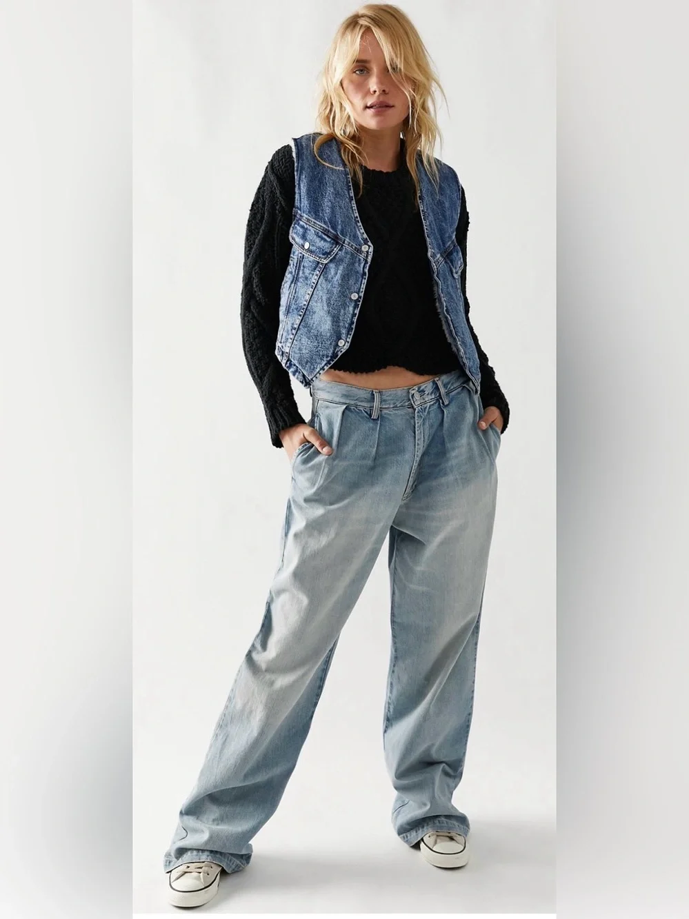 Free people Florence ranch denim vest